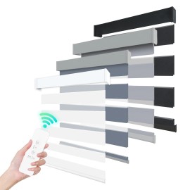 Automatic Blackout APP WiFi Smart Double Layer Day and Night Remote Control Shade Motorized Zebra Blinds for Windowcolor: 95% Blackout - luxurious White, size: 32"W x 72"L., capacity: 1000 - 8000