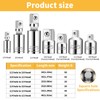 7 Piece Socket Adapter and Universal Joint Set 6.3 mm