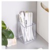 2Pcs Clear Acrylic Pen Holder Makeup Brush Storage Container Desktop