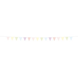 Folat 22205 Bandierine Triangolari Pastello Ghirlanda a bandierine – Dreamy Pastels – 6 metri Decorazioni per feste di compleanno