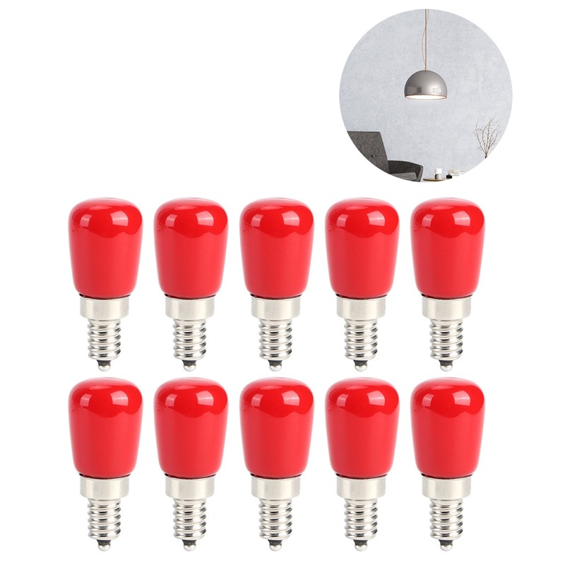 10Pcs AC230V E12 1.5W Red LED Candle Light Bulb for