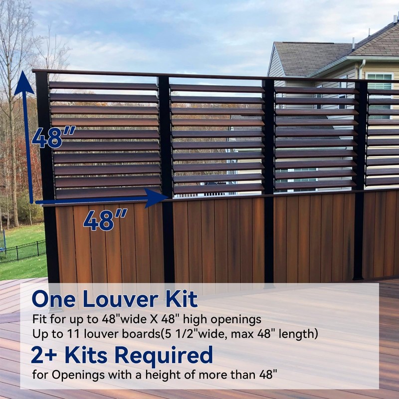Deck Sunblind System Brackets, Louver Hardware Kit for Blinds and