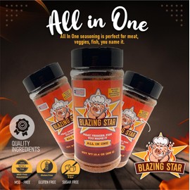 Blazing Star BBQ All In One Seasoning, Shaker Spice Mix 10.4 Oz