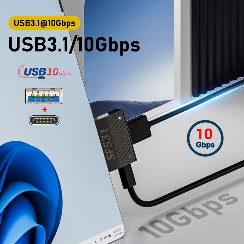 CY Adapter Magnetic to USB3.1 Type-A & 15V Type-C USB-C