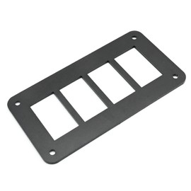 DUZFOREI 4 Way Rocker Black Switch Shell Bracket with Screws, Aluminium Switch Panel Housing Holder, Replacement for Car Boat Marine Trailer Truck RV SUV ATV UTV