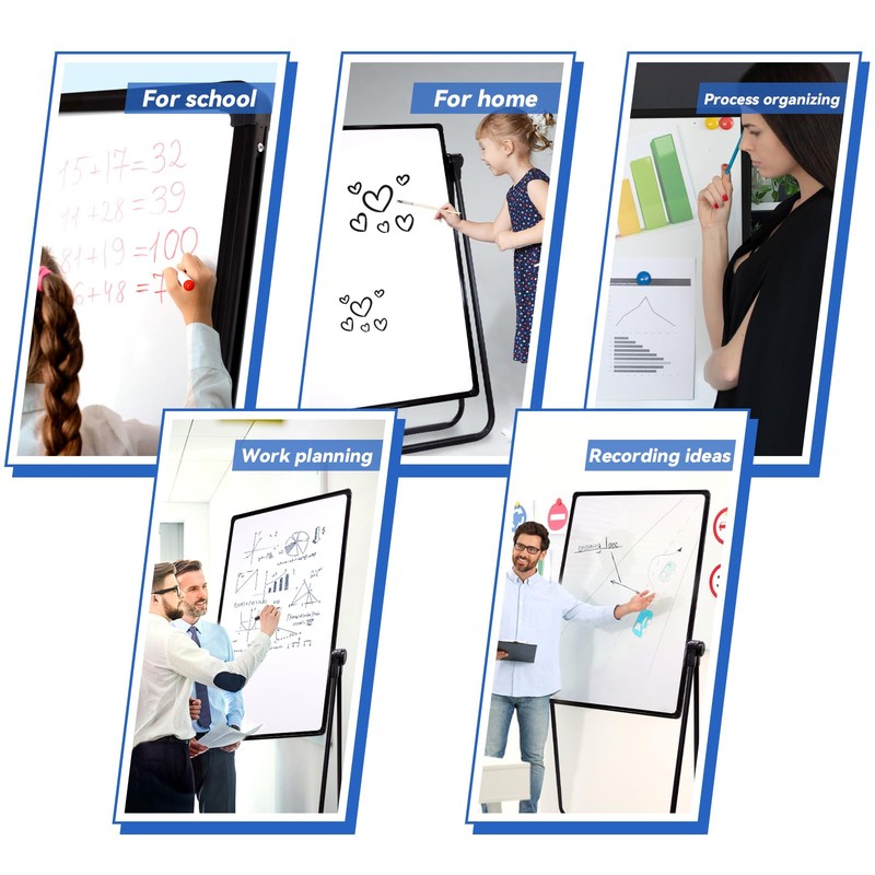 Betorcy Magnetic Dry Erase Board with Stand, 40"x24" Double Sided