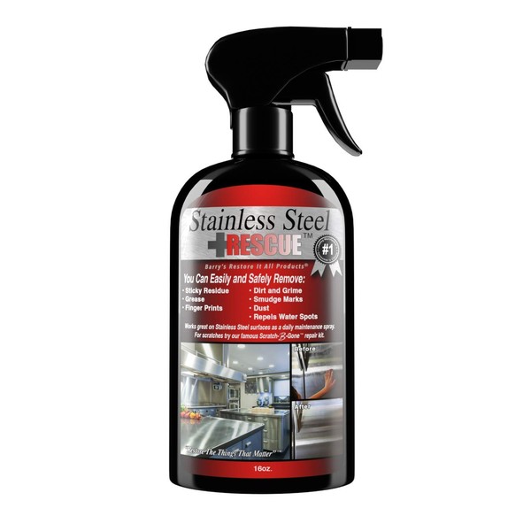 Barry's Restore It All Products - Stainless Steel Rescue (Single 16oz.) | Maintain the Beauty of your Stainless Steel! Remove: Sticky Residue, Smudges, Grease and More!