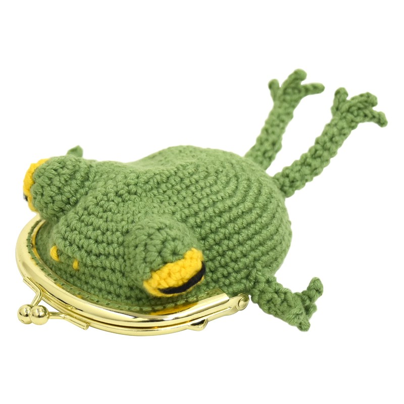 NASKA NASKA Hand-Knit Kit Frog Purse HT-15 Col.A Green