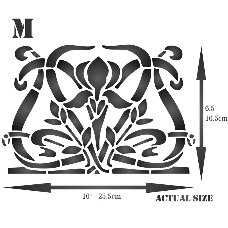 Iris Stencil - 25.5 x 16.5 cm (M) - Reusable