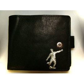 Knight Leather Wallet with Pewter badge attached