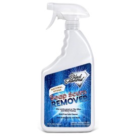Black Diamond Stoneworks Natural Stone Shower Soap Scum Remover Spray. For Cleaning Bathtubs, Glass Doors, Tubs, Travertine, Marble, Tile. Heavy Duty, Safe Acid-Free Cleaner. Safe for fixtures.