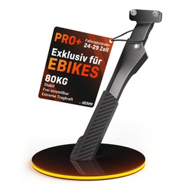 HENMI Bicycle Stand E-Bike 24-29 Inches, Bicycle Stand 40 mm Hole Spacing with 2 Holes Extra Stable 80 kg, Adjustable Bicycle Stand for E Bike, Mountain Bike, Road Bike