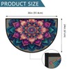 Mandala Retro Half Round Door Mat Semi Moon Rug Fireplace