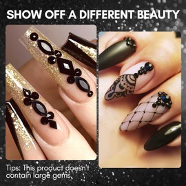 Makartt Rhinestones, Crystal Nail Gems, Flat Back Gems Crystal Nail Rhinestones for Nail, Nail Diamonds Stone Nail Charms DIY Crafts Makeup Nail Accessories