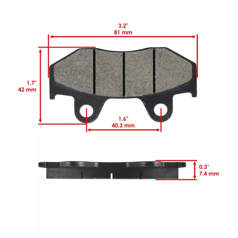 Caltric Rear Brake Disc Rotor with Pads For Yamaha Raptor