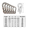 PRIOstahl Carabiner Hook with Safety Nut and Thimble - 7