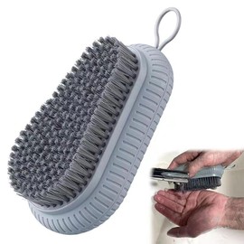 VWMYQ Heavy Duty Fingernail Scrub Brush, Durable Stiff Bristles Hand and Nail Cleaning Brush for Men & Mechanics (Hand Wash Brush - Grey)