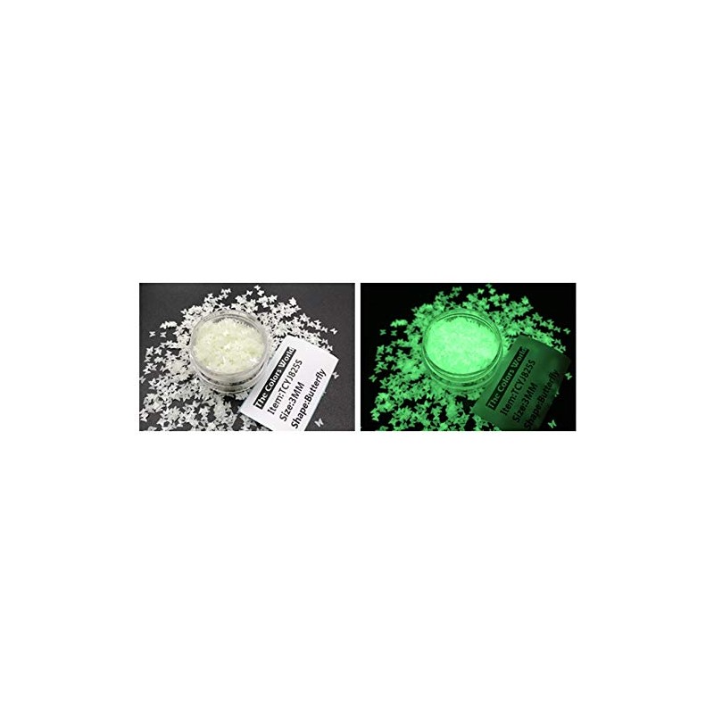 Spooky Glow in The Dark Nail Art Sequins Glitter 2g