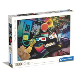 Clementoni 39649 Los 1000pcs Collection 80S Nostalgia 1000 Pieces, Made in Italy, Jigsaw Puzzle for Adults, Multicolor, Medium