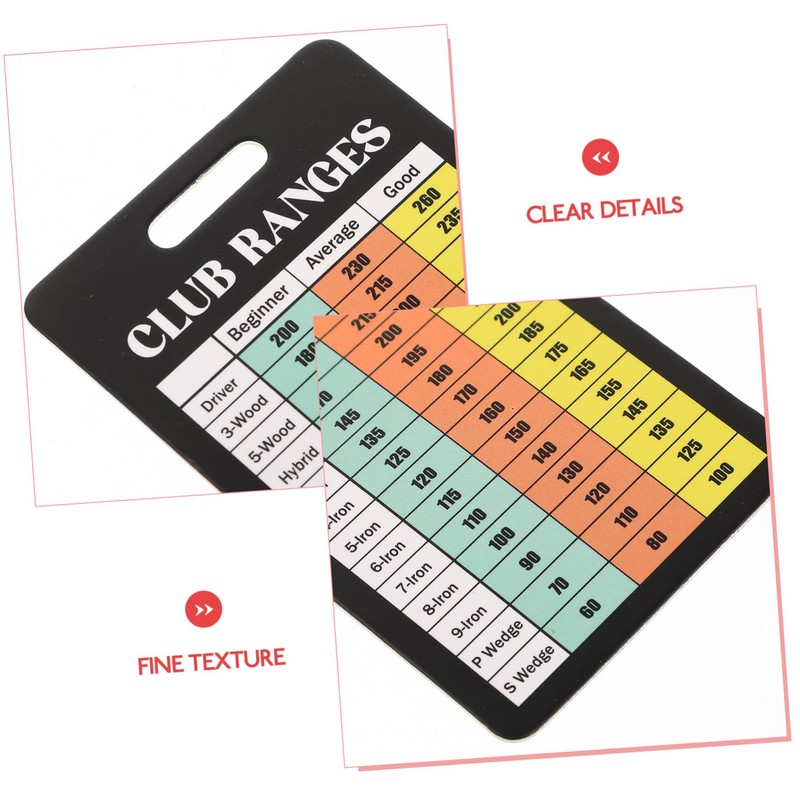 Outanaya 10pcs Golf Scorecards Golf Distance Reference Cards for Accurate