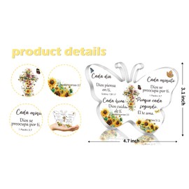 Spanish Christian Office Gifts for Women | Religious Inspirational Gifts with Bible Verse Prayers Gifts | Scripture Gifts for Valentines,Birthday Gifts (Butterfly)