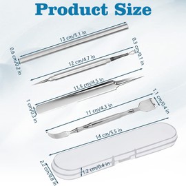 Blackhead Remover Pimple Popper Tool Kit, Pimple Popper Tool Kit, Stainless Steel Black Head Remover for face (Silver)