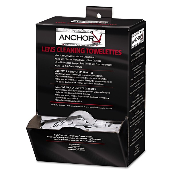 Anchor Brand, 101-70-AB, Lens Cleaning TOWELETTES(BOX/100)
