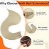 Full Shine Weft Hair Extensions Human Hair Platinum Blonde 24