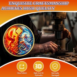 Phoenix Rising 15 Year Sobriety Coin, Addiction Recovery AA NA Chips Medallion with Token Capsule, Narcotics Anonymous Sober Anniversary Milestones, Sobriety Gifts for Men Women