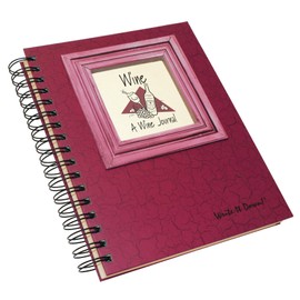 Journals Unlimited"Write it Down!" Series Guided Journal, Wine, A Wine Journal, with a Cranberry Hard Cover, Made of Recycled Materials, 7.5"x9"