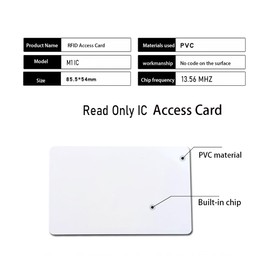 YAVIS 50pcs RFID Card 1K 13.56MHz NFC IC Card PVC ISO14443A for Secure Input Systems and Access Control Systems
