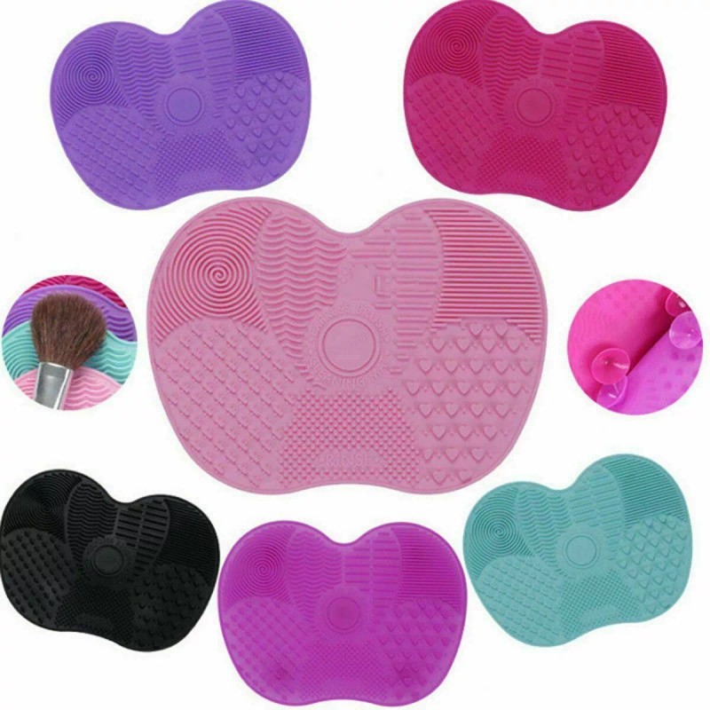 Unbranded Green-Silicone Makeup Brush Cleaner Pad Washing Scrubber Board Cleaning