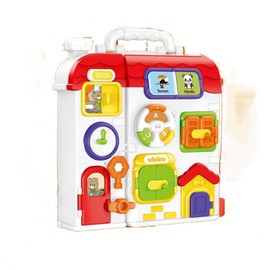 Musical Montessori Busy Board for Toddlers 1-3 Years, Toddler Learning Toy with Lights and Sounds,Early Educational Toy Activity Board for 12-18 Months, Birthday Gift for Boys & Girls