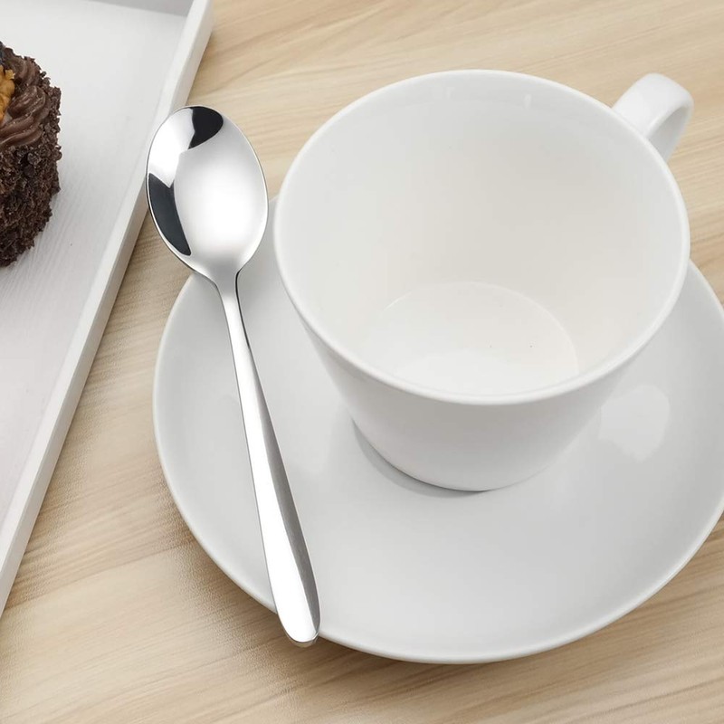 Yarebest 12 Pieces Stainless Steel Teaspoons Set, Small Dessert Spoon,