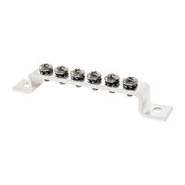 Blue Sea Systems 2306 100 Amp Mini Grounding BusBar with 6 screws, Silver