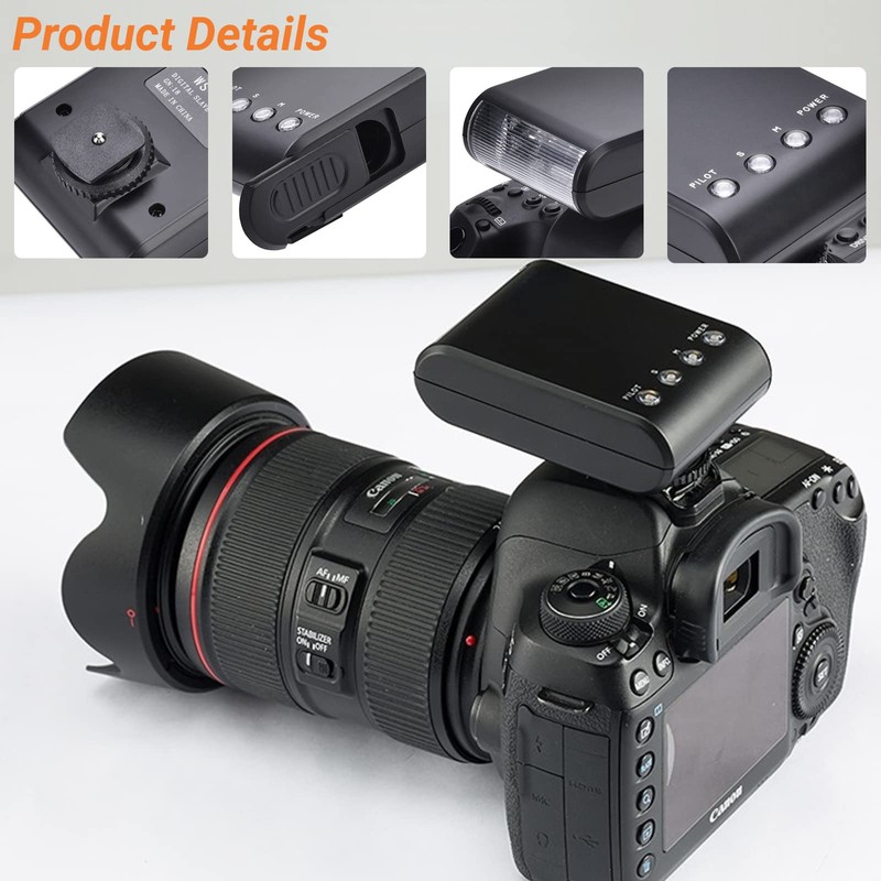 Portable Digital Slave Flash for Cameras, Creates Bright and Soft