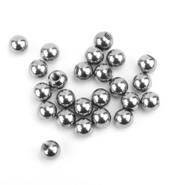 24pcs M4 Thread Cap Nuts Knob, Thread Caps for Light Fixture Decorative Screw Caps Carbon Steel Ball Nut Covers Caps for Furniture Lighting (Chrome Color)