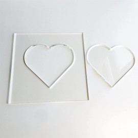 Heart Template, Clear Acrylic Template, Woodworking Router Template