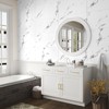 FunStick 30x60cm Carrara Marble Peel and Stick Floor Tile White