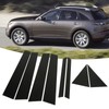 8PCS Door Window Pillar Trim Bright Black 4D Style PC
