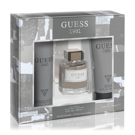 GUESS 1981 Men/Homme Eau de Toilette 3 Piece Gift Set - Cologne Spray 3.4 Fl. Oz., Deodorizing Body Spray 6.0 Oz., & Shower Gel 6.7 Fl. Oz.