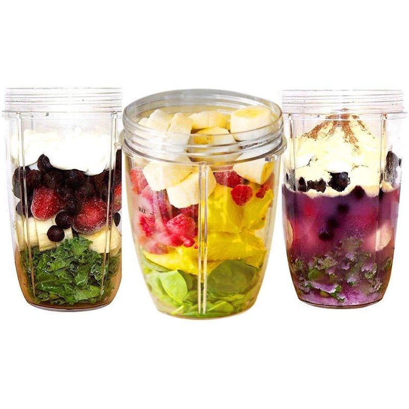 18oz Cup with Flat Lid Replacement Parts- 2Pcs for Nutribullet