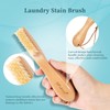 BFWood Laundry Stain Brush, Natural Soft Boar Bristles, Removes Tough