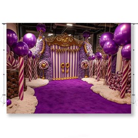 KUKUSOUL 7x5ft Candy Photo Backdrop Chocolate Factory Backdrop Fantasy Sweet Candy Photography Background Kids Children Portrait Party Decorations Photo Booth Studio Props KUBDJ1642