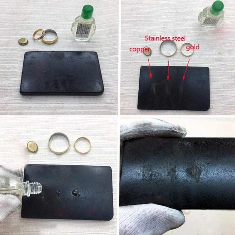 MOVKZACV Practical Gold Testing Stone, Touchstone Gold Detection Stone, Jewelry
