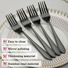 Berglander Black Table Fork Set with 12 Pieces 20.5 cm,