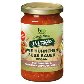 biozentrale it´s veggie! Wie Hühnchen Süß-Sauer 350 g | Auf Erbsen- und Fababohnenproteinbasis | Proteinquelle | vegan | schnell & einfach zubereitet