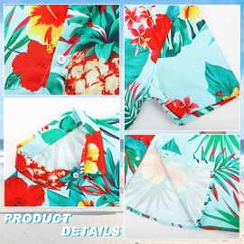Jeyiour 4 Pcs Mens Hawaiian Shirts Unisex Tropical Short Sleeve Casual Beach Shirts Summer Button Printed Vacation Clothing (Stylish,XL)