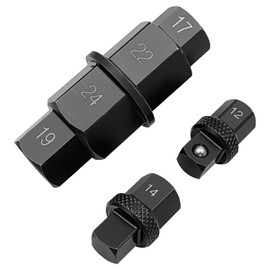 ZKTOOL Motorcycles Spindle Tool, Hexagon Wrench Socket, Motorcycle Hexagonal Shaft Tool, Hexagonal Spindle Socket Wrench, for 12mm 14mm 17mm 19mm 22mm 24mm, 6 in 1 Front Axle Socket