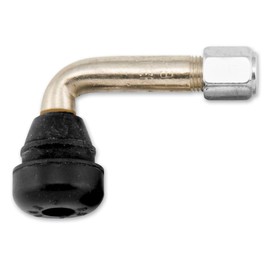 BikeMaster 90 Degree Chrome Valve Stem with Rubber